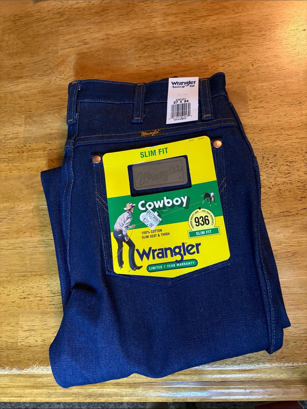 Wrangler Slim Fit Men's Jeans - Dark Blue